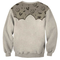 Western Gothic Yoke Sweatshirt Bat And Stars - Wonder Print Shop