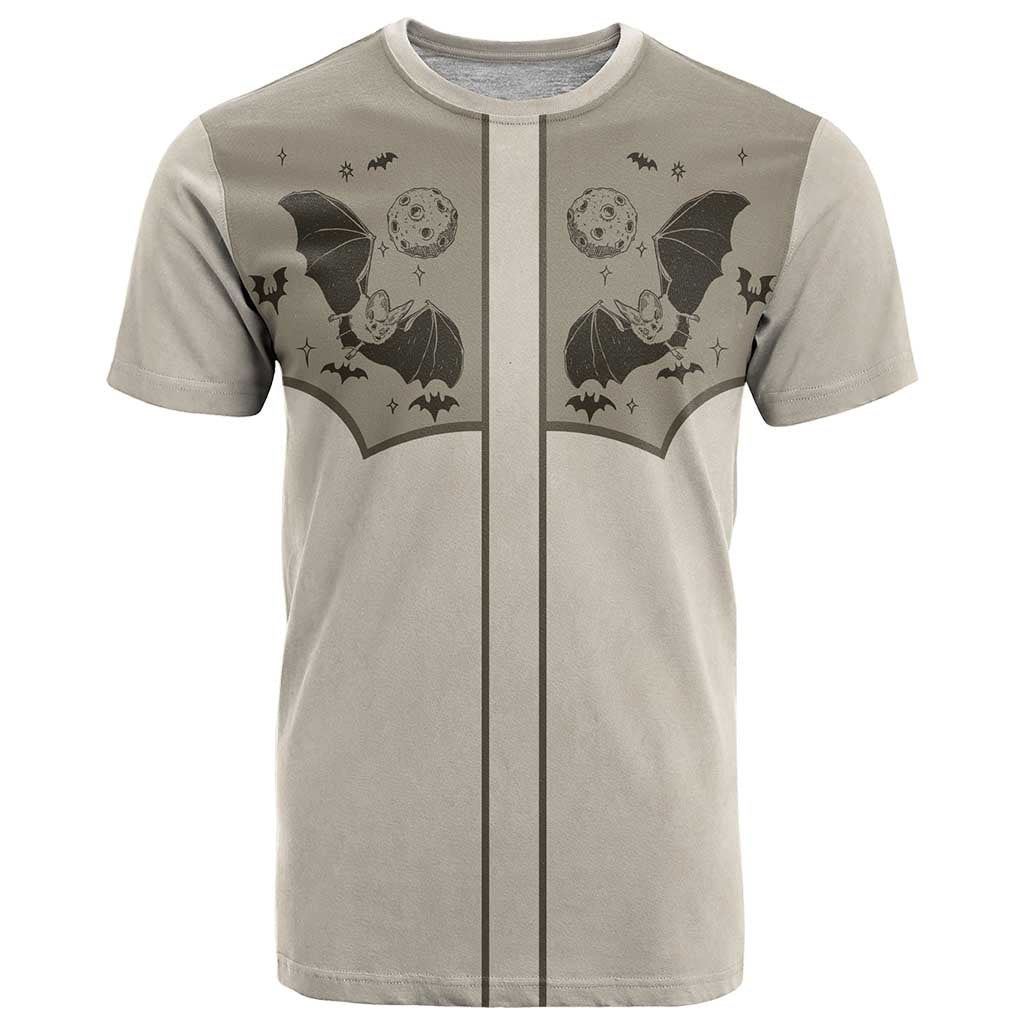 Western Gothic Yoke T Shirt Bat And Stars - Wonder Print Shop