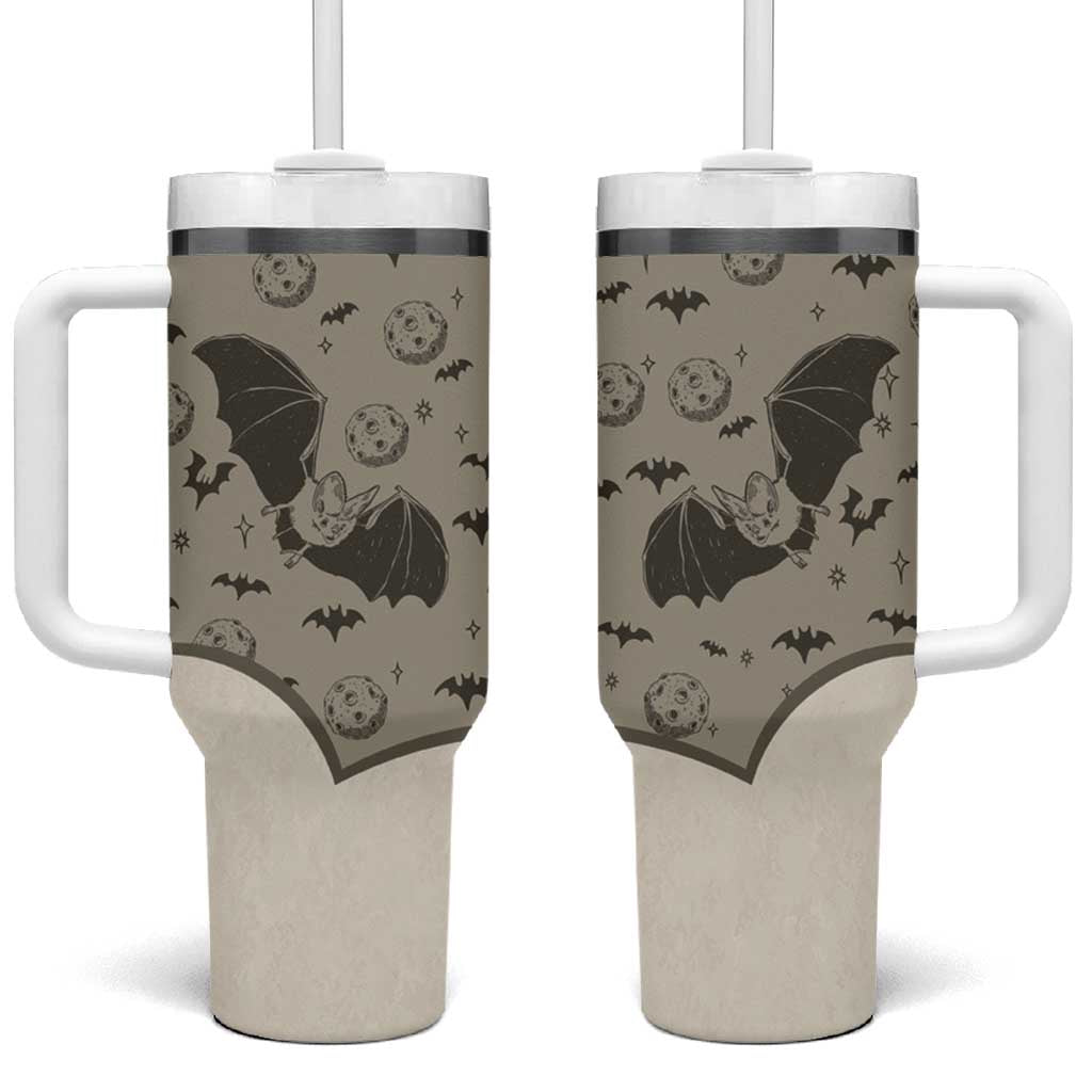 Western Gothic Yoke Tumbler With Handle Bat And Stars - Wonder Print Shop