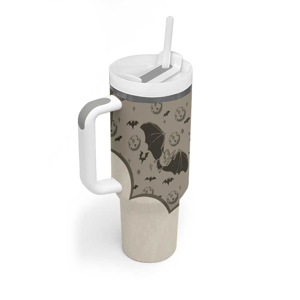 Western Gothic Yoke Tumbler With Handle Bat And Stars - Wonder Print Shop