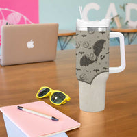 Western Gothic Yoke Tumbler With Handle Bat And Stars - Wonder Print Shop