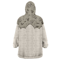 Western Gothic Yoke Wearable Blanket Hoodie Bat And Stars - Wonder Print Shop