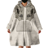 Western Gothic Yoke Wearable Blanket Hoodie Bat And Stars - Wonder Print Shop