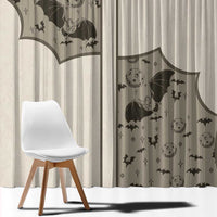 Western Gothic Yoke Window Curtain Bat And Stars - Wonder Print Shop
