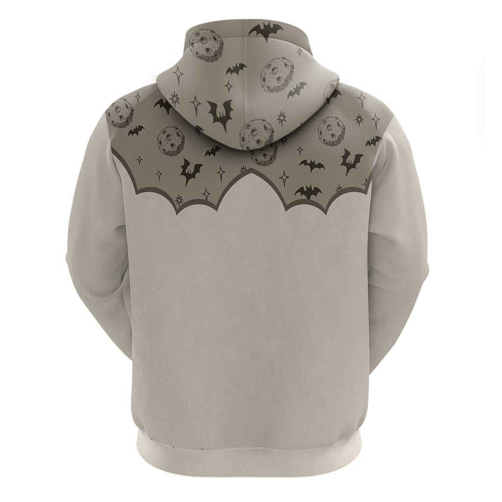 Western Gothic Yoke Zip Hoodie Bat And Stars - Wonder Print Shop