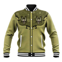 Western Gothic Yoke Baseball Jacket Retro Butterfly With Daisy Garden - Wonder Print Shop