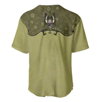 Western Gothic Yoke Baseball Jersey Retro Butterfly With Daisy Garden - Wonder Print Shop