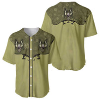 Western Gothic Yoke Baseball Jersey Retro Butterfly With Daisy Garden - Wonder Print Shop