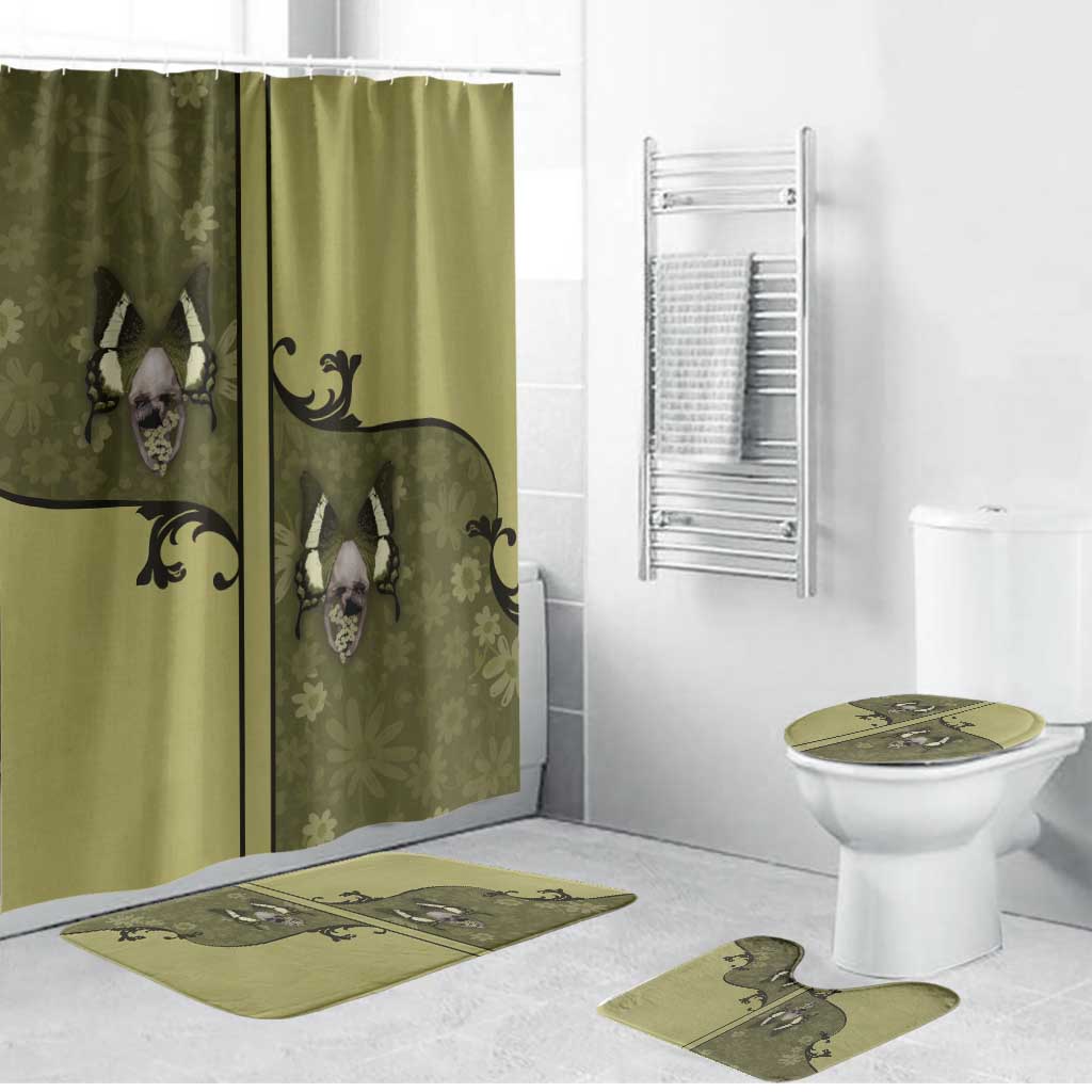 Western Gothic Yoke Bathroom Set Retro Butterfly With Daisy Garden - Wonder Print Shop