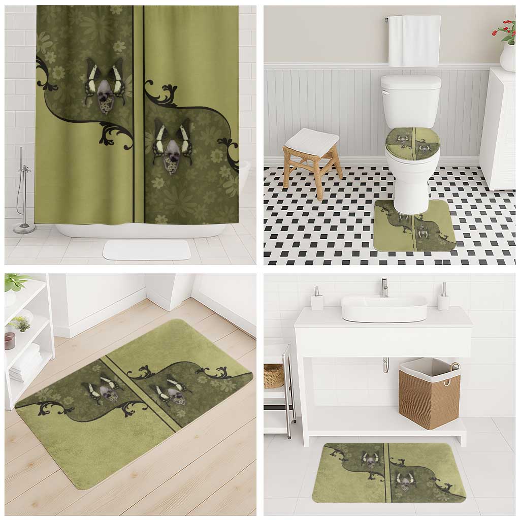 Western Gothic Yoke Bathroom Set Retro Butterfly With Daisy Garden - Wonder Print Shop
