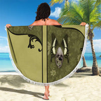 Western Gothic Yoke Beach Blanket Retro Butterfly With Daisy Garden - Wonder Print Shop