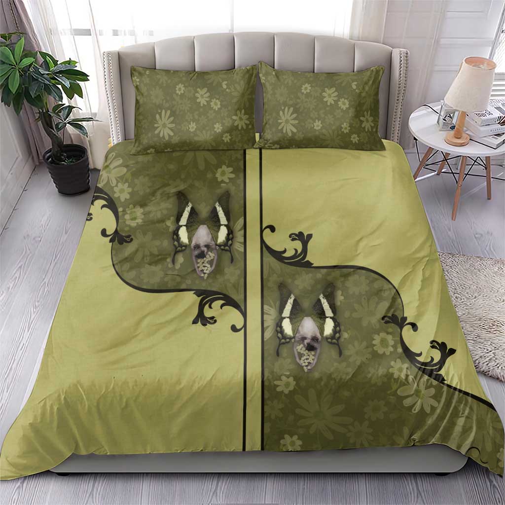 Western Gothic Yoke Bedding Set Retro Butterfly With Daisy Garden - Wonder Print Shop