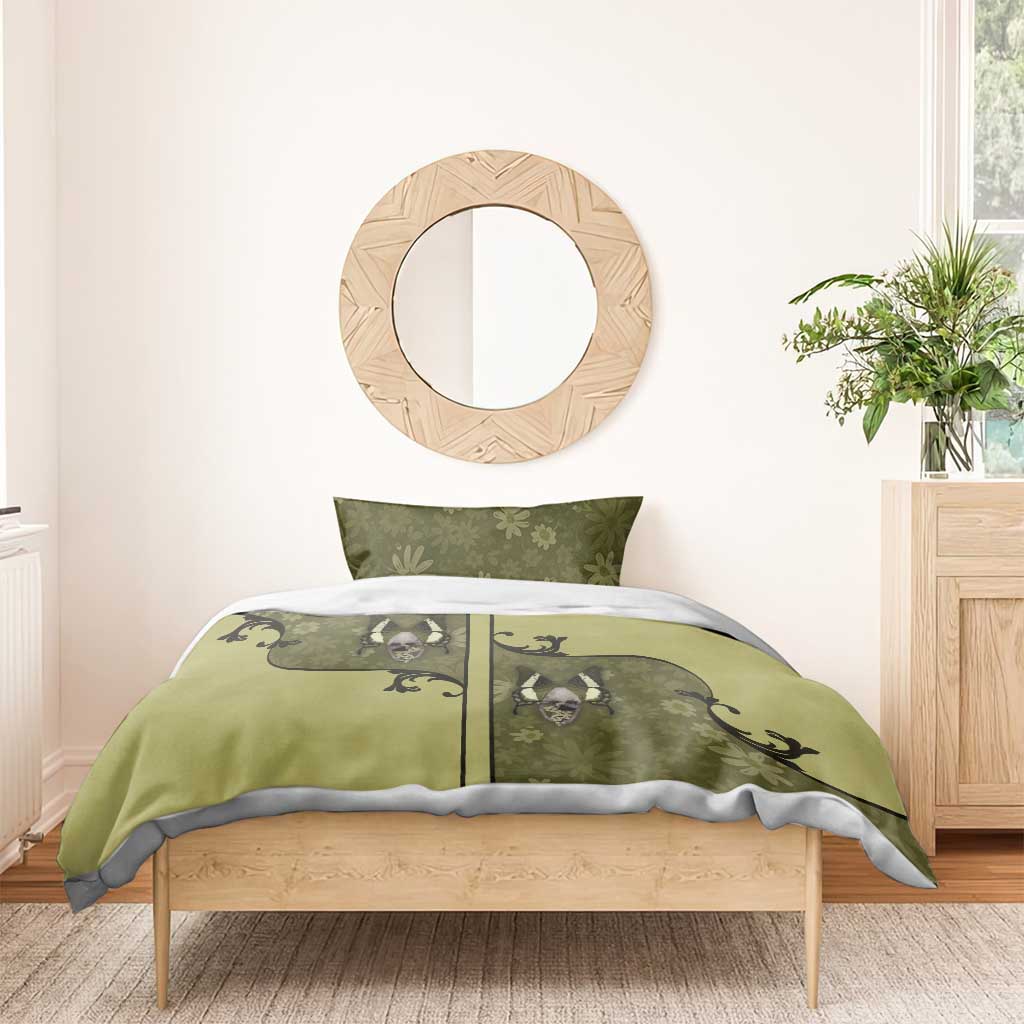 Western Gothic Yoke Bedding Set Retro Butterfly With Daisy Garden - Wonder Print Shop