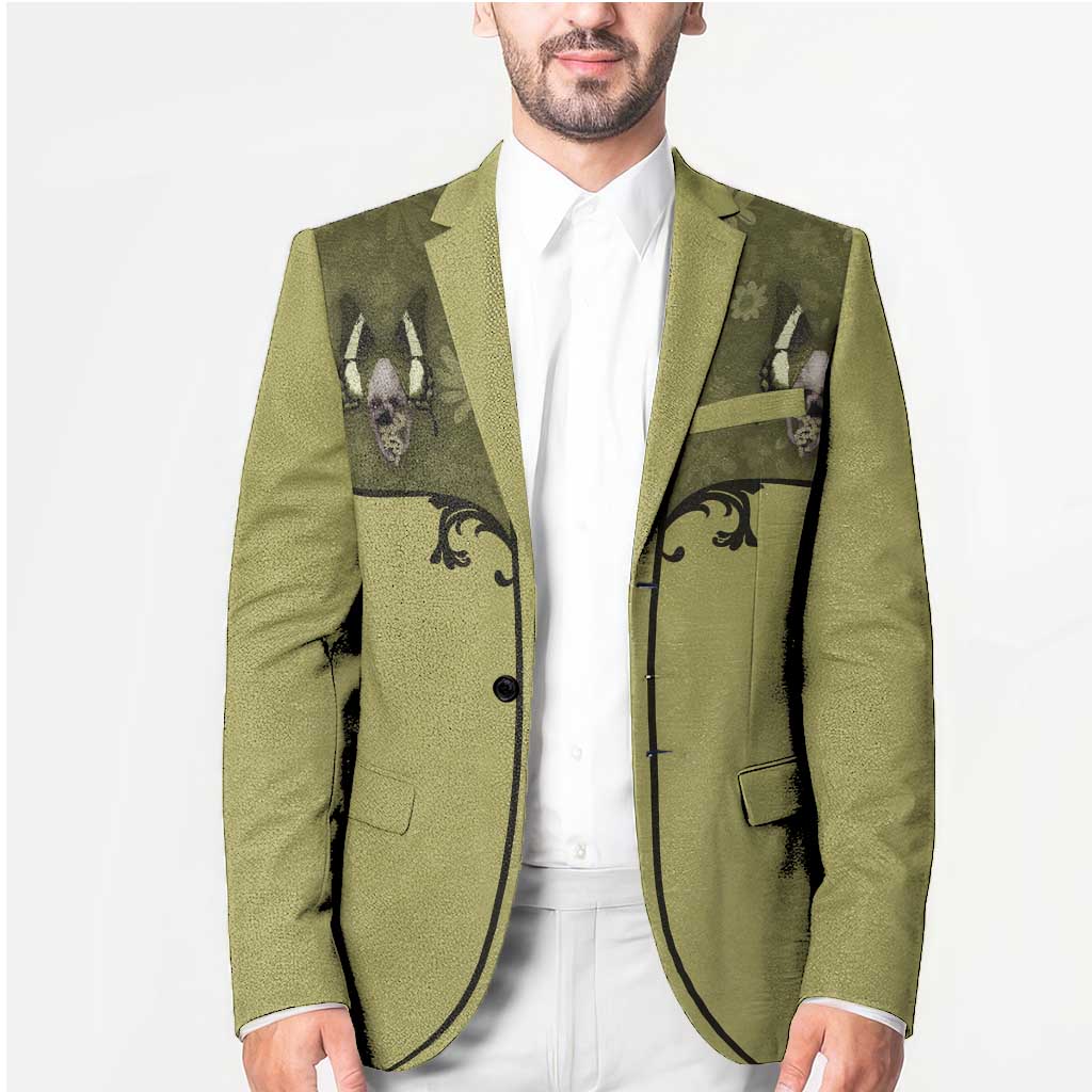 Western Gothic Yoke Blazer Retro Butterfly With Daisy Garden - Wonder Print Shop