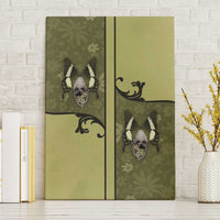 Western Gothic Yoke Canvas Wall Art Retro Butterfly With Daisy Garden - Wonder Print Shop