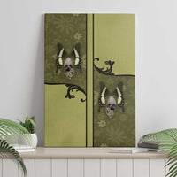 Western Gothic Yoke Canvas Wall Art Retro Butterfly With Daisy Garden - Wonder Print Shop