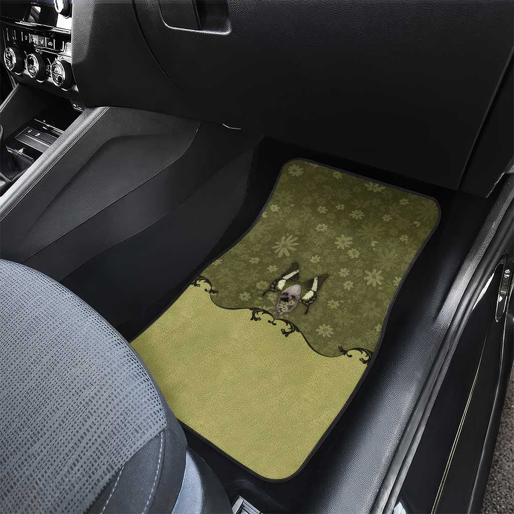 Western Gothic Yoke Car Mats Retro Butterfly With Daisy Garden - Wonder Print Shop
