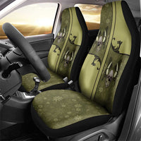 Western Gothic Yoke Car Seat Cover Retro Butterfly With Daisy Garden - Wonder Print Shop