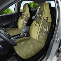 Western Gothic Yoke Car Seat Cover Retro Butterfly With Daisy Garden - Wonder Print Shop