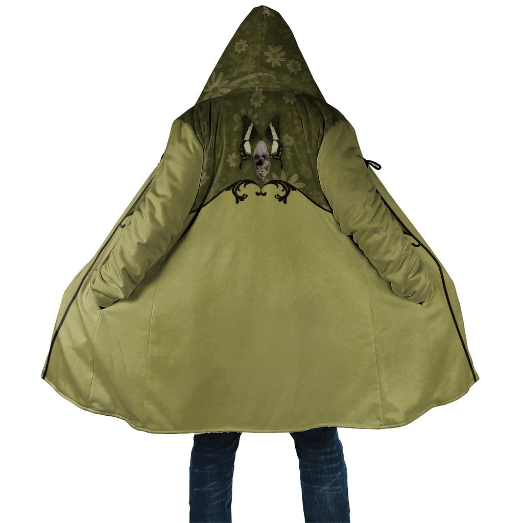 Western Gothic Yoke Cloak Retro Butterfly With Daisy Garden - Wonder Print Shop