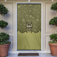 Western Gothic Yoke Door Cover Retro Butterfly With Daisy Garden - Wonder Print Shop