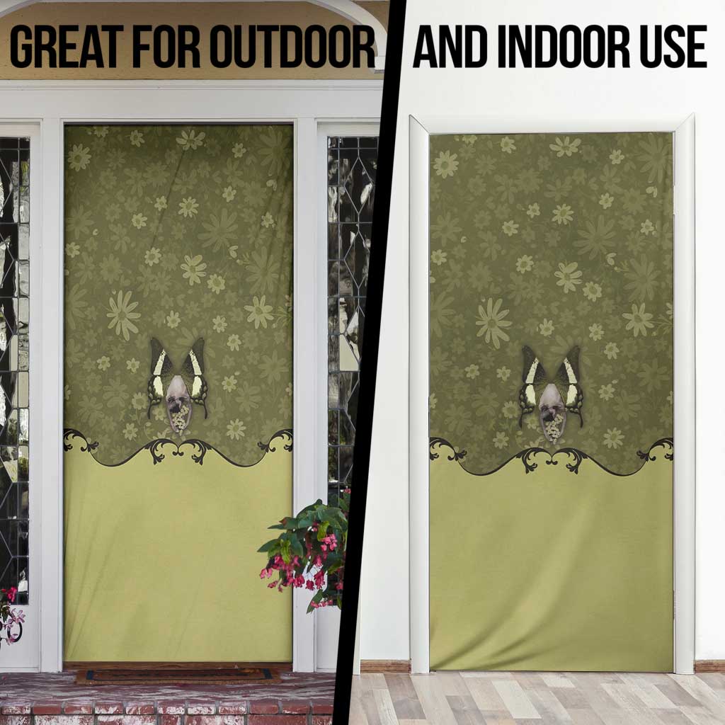 Western Gothic Yoke Door Cover Retro Butterfly With Daisy Garden - Wonder Print Shop