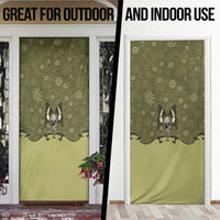 Western Gothic Yoke Door Cover Retro Butterfly With Daisy Garden - Wonder Print Shop
