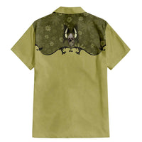 Western Gothic Yoke Family Matching Mermaid Dress and Hawaiian Shirt Retro Butterfly With Daisy Garden - Wonder Print Shop