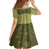 Western Gothic Yoke Family Matching Off The Shoulder Long Sleeve Dress and Hawaiian Shirt Retro Butterfly With Daisy Garden - Wonder Print Shop