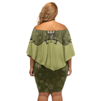 Western Gothic Yoke Family Matching Off Shoulder Short Dress and Hawaiian Shirt Retro Butterfly With Daisy Garden - Wonder Print Shop