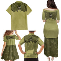 Western Gothic Yoke Family Matching Puletasi and Hawaiian Shirt Retro Butterfly With Daisy Garden - Wonder Print Shop
