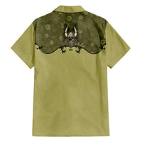 Western Gothic Yoke Family Matching Puletasi and Hawaiian Shirt Retro Butterfly With Daisy Garden - Wonder Print Shop