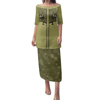 Western Gothic Yoke Family Matching Puletasi and Hawaiian Shirt Retro Butterfly With Daisy Garden - Wonder Print Shop