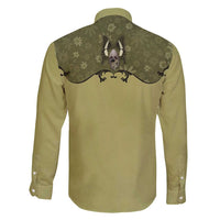 Western Gothic Yoke Family Matching Short Sleeve Bodycon Dress and Hawaiian Shirt Retro Butterfly With Daisy Garden - Wonder Print Shop