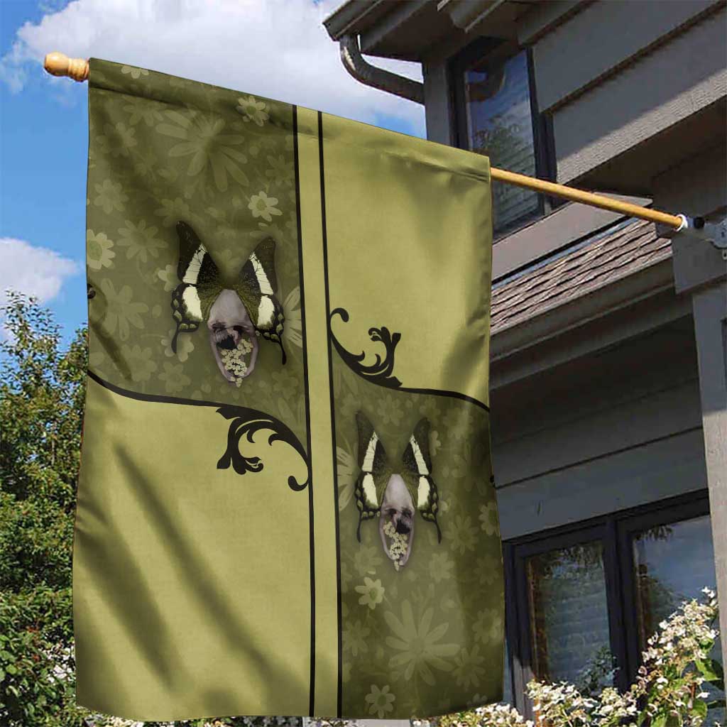 Western Gothic Yoke Garden Flag Retro Butterfly With Daisy Garden - Wonder Print Shop