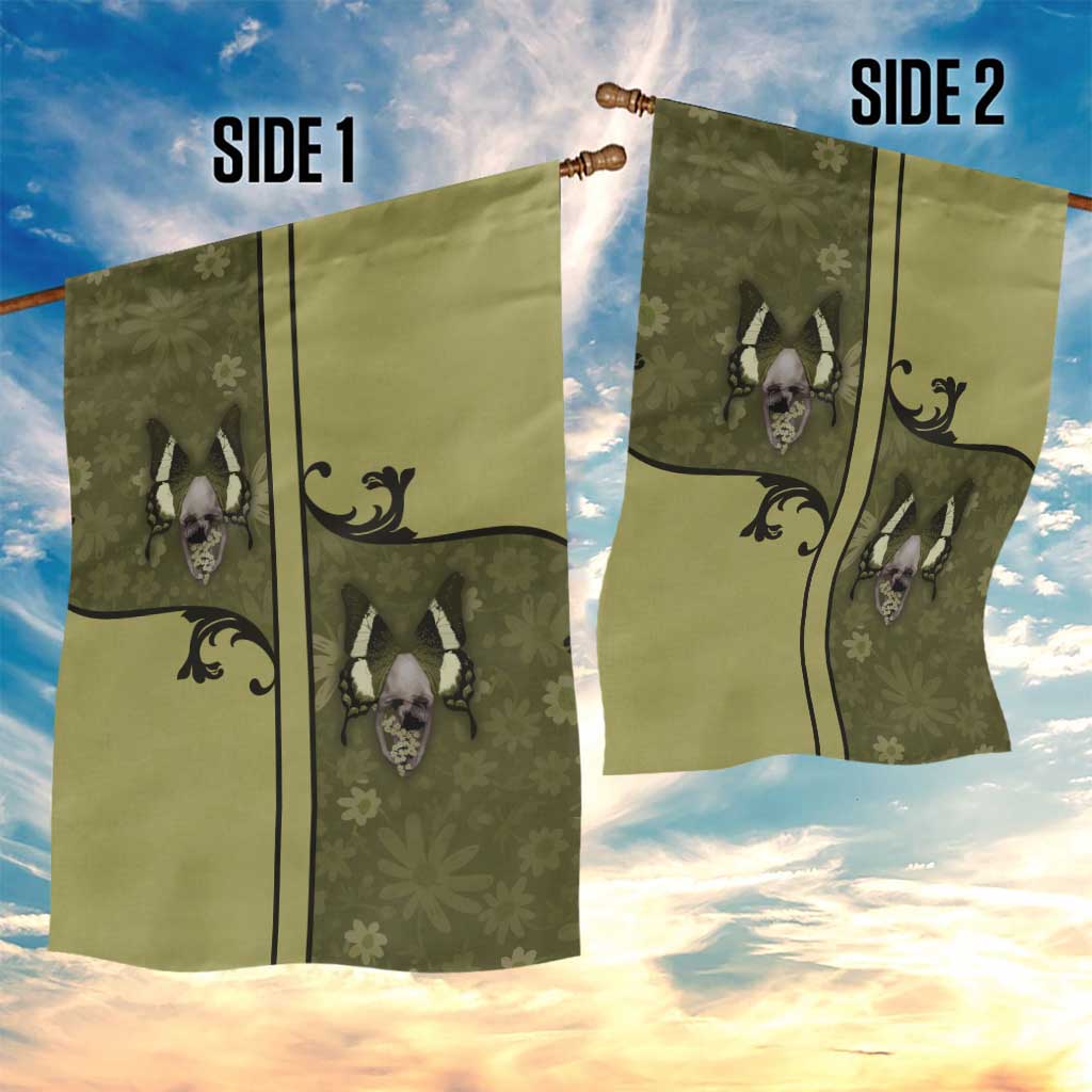 Western Gothic Yoke Garden Flag Retro Butterfly With Daisy Garden - Wonder Print Shop