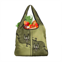 Western Gothic Yoke Grocery Bag Retro Butterfly With Daisy Garden - Wonder Print Shop