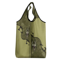 Western Gothic Yoke Grocery Bag Retro Butterfly With Daisy Garden - Wonder Print Shop