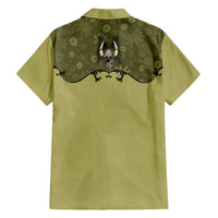 Western Gothic Yoke Hawaiian Shirt Retro Butterfly With Daisy Garden - Wonder Print Shop