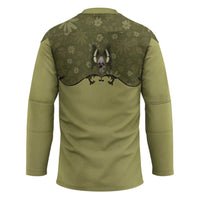 Western Gothic Yoke Hockey Jersey Retro Butterfly With Daisy Garden - Wonder Print Shop