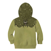 Western Gothic Yoke Kid Hoodie Retro Butterfly With Daisy Garden - Wonder Print Shop