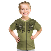 Western Gothic Yoke Kid T Shirt Retro Butterfly With Daisy Garden - Wonder Print Shop