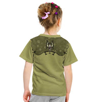 Western Gothic Yoke Kid T Shirt Retro Butterfly With Daisy Garden - Wonder Print Shop