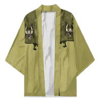 Western Gothic Yoke Kimono Retro Butterfly With Daisy Garden - Wonder Print Shop