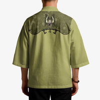 Western Gothic Yoke Kimono Retro Butterfly With Daisy Garden - Wonder Print Shop