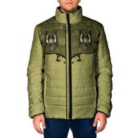 Western Gothic Yoke Padded Jacket Retro Butterfly With Daisy Garden - Wonder Print Shop