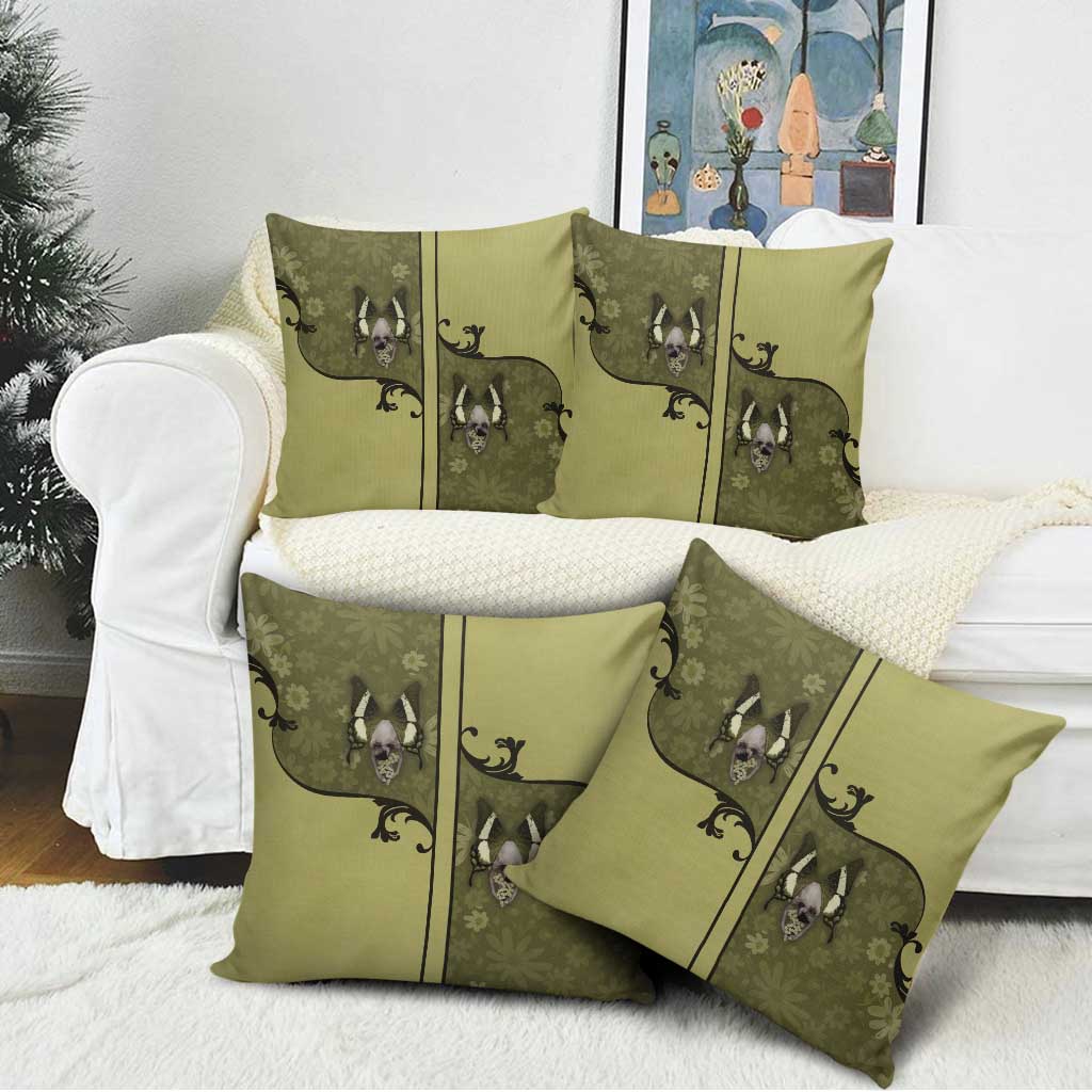 Western Gothic Yoke Pillow Cover Retro Butterfly With Daisy Garden - Wonder Print Shop