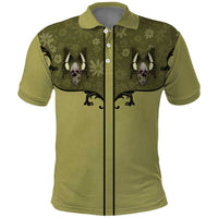 Western Gothic Yoke Polo Shirt Retro Butterfly With Daisy Garden - Wonder Print Shop
