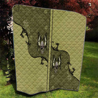 Western Gothic Yoke Quilt Retro Butterfly With Daisy Garden - Wonder Print Shop