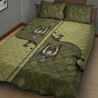 Western Gothic Yoke Quilt Bed Set Retro Butterfly With Daisy Garden - Wonder Print Shop